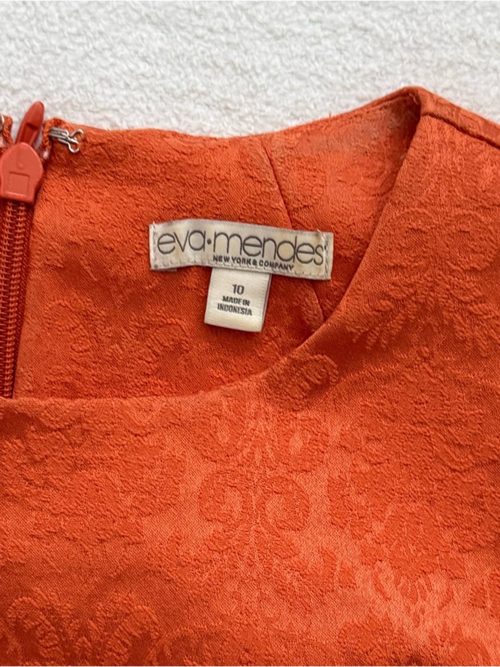 Eva Mendes New York & Company Jacquard Fit & Flare Sleeveless Mini Dress Size 10 - Picture 7 of 8